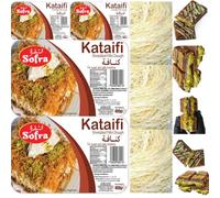 PUFAI SOFRA Lot de 4 paquets de pâte à modeler déchiquetée pour pâte à modeler Kadaifi pour faire du chocolat Dubaï 400 g