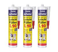 Pufas Pufamur Lot de 3 flacons de remplissage léger pour joints et surfaces 10-310 ml