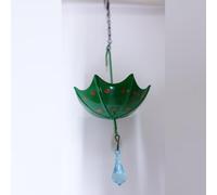 Pufei Mangeoire Suspendue en Forme de Parapluie, Station d'arrosage résistante aux intempéries, Plateau décoratif pour Oiseaux Sauvages, colibris, Jardin, Patio, Balcon