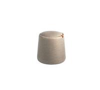 Puff rembourré en tissu gris 5073C, Ø44 x 40 cm. -