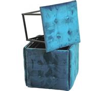Puff-Transformator 5in1 - 5 tabourets en 1 pouf velours bleu