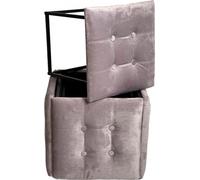 Puff-Transformer 5in1 - 5 tabourets en 1 pouf poudre rose velours 2269