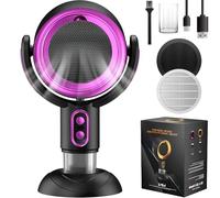 Puffhide Ventilateur purificateur d'air portable pour éliminer la fumée et les odeurs, 3 000 mAh, charge violette