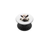 Puffin Howling at The Moon Seabird Birder Parody PopSockets PopGrip Adhésif