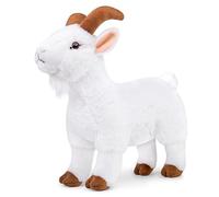 PuffPurrs Peluche de Chèvre de Maison Réaliste 30cm, Animaux en Peluche de Chèvre Blanche Douce, Modèles Uniques de Jouets Poupées pour Enfants