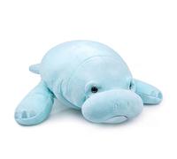 PuffPurrs Peluche de Lamantin Bleu 40cm Réaliste, Animal en Peluche Doux, Collection de Cadeaux en Peluche de Lamantin de Simulation Marine pour Enfants