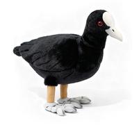 PuffPurrs Peluche réaliste Foulque macroule - Oiseau d’Eau 30 cm pour Amoureux de la Faune et des Zones humides