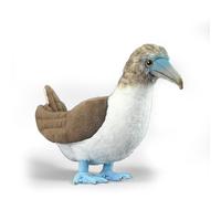PuffPurrs Peluche réaliste Sula nebouxii, Oiseau Fou à Pattes Bleues réaliste, Adorables Pieds Bleu Vif Coussin Cadeau, 26 cm