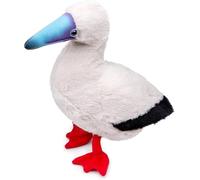 PuffPurrs Peluche réaliste Sula Sula, Oiseau Fou à Pattes Rouges réaliste, Adorables Pieds Rouge Vif Coussin Cadeau, 14 cm