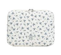 Puffy - Housse matelassée pour ordinateur portable, housse de transport rembourrée et moelleuse, motif floral, compatible avec ordinateur portable de 11/13/15"