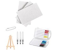 Puffy Kit de peinture 3D Magic Puffys - Kit de peinture 3D en mousse avec 12 marqueurs de couleur et mini chevalet pour texture en mousse (A-12 crayons de couleur)