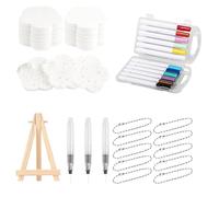 Puffy - Kit de peinture 3D Magic Puffys - Kit de peinture 3D en mousse avec 12 marqueurs de couleur et mini chevalet pour texture en mousse (D-12 crayons de couleur)