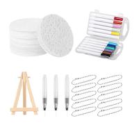 Puffy - Kit de peinture 3D Magic Puffys - Kit de peinture 3D en mousse avec 12 marqueurs de couleur et mini chevalet pour texture en mousse (B-12 crayons de couleur)
