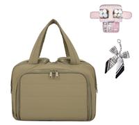 Puffy Multi-Functional 4-in-1 Bag, Travel Toiletry Handbag Lightweight Large Wide-Open Organiser for Traveling Essentials, Multi Compartments, Soft As Feathers (Green)