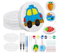Puffy Paint Kit Foam Texture Painting Paper Dessin 3d Toile éponge Magic foam Texture Painting Kit de Peinture Textured Magique Ultime Enfant drôles Activités (Ensemble（Animaux/Transports/Fruits）)