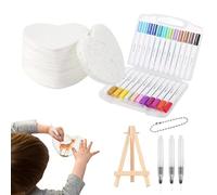 Puffy Paint Popcorn Texture Kit, Crafts 12 Color Brush Set, 2.56x2.56 inch Compact & Lightweight, Artistic Water Brushes for Kids, Adults, Creative Birthday Gift, Home, and Friends