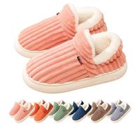 Puffy Slipper Booties for Women, Cloud Slippers, Comfy House Winter Warm Boots with Anti-Slip Sole (Pink,TG)