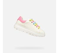 Geox J Puffypop Girl A Basket, Blanc/Rose, 33 EU