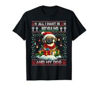 Pug Christmas Tree Lights Decorations Dog Lover Xmas Gifts T-Shirt