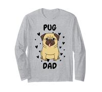 Pug Dad Papa Père Fête des Pères Paps Pa Daddy Manche Longue