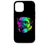 Pug DJ Casque audio rétro pour amoureux des chiens Coque pour iPhone 12/12 Pro