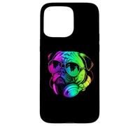 Pug DJ Casque audio rétro pour amoureux des chiens Coque pour iPhone 15 Pro Max