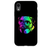 Pug DJ Casque audio rétro pour amoureux des chiens Coque pour iPhone XR