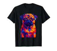 Pug Dog Colorful Dog Lover Pop Art T-Shirt