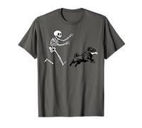 Pug drôle Running Skeleton Halloween T-Shirt