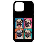 Pug Faces, Chien Amusant, Pop Art Coque pour iPhone 16 Pro Max