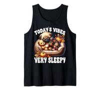 Pug Fall Graphic for Pug Mom Autumn Sleep Dog for Pug Lovers Débardeur