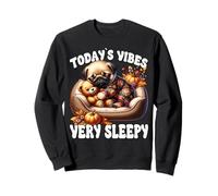 Pug Fall Graphic for Pug Mom Autumn Sleep Dog for Pug Lovers Sweatshirt