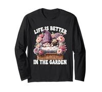 Pug Gnome Dad Life Is Better In The Garden For Pug Grandpa Manche Longue