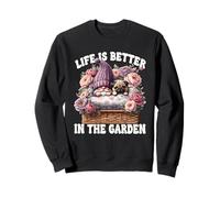 Pug Gnome Dad Life Is Better In The Garden For Pug Grandpa Sweatshirt