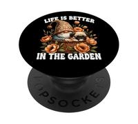 Pug Grandpa Life Is Better In The Garden Gnome For Pug Mom PopSockets PopGrip Adhésif