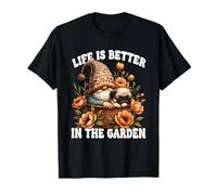 Pug Grandpa Life Is Better In The Garden Gnome For Pug Mom T-Shirt