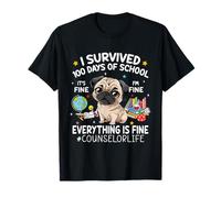 Pug I a survécu à 100 jours d'école, sa belle vie de conseiller T-Shirt