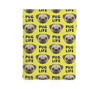 Pug Life - Joli Visage de Carlin Jaune,Housse en Cuir synthétique pour Ordinateur Portable, Sacoche pour Ordinateur Portable, Sacoche pour Tablette