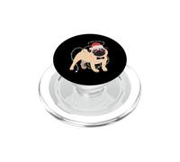 Pug Santa Claus Christmas Tree Lights Christmas Pugmas Dog Dogmas PopSockets PopGrip pour MagSafe