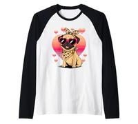 Pug Valentines Day Pugs Manche Raglan