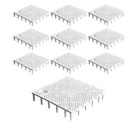 Pugermering 10 Pièces de Plaque de Filtration de Fond pour Aquarium, Grille de Séparation, Plateau de Filtration par Aspiration, Plaque de Jonction, Plaque D', Blanche