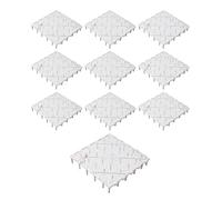 Pugermering 10 Pièces de Plaque de Filtration de Fond pour Aquarium, Grille de Séparation, Plateau de Filtration par Aspiration, Plaque de Jonction, Plaque D', avec Connecteur Blanc
