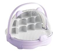 Pugermering Boîte D'Élevage à Soie Transparente Cage à Insectes Habitat Récipient D'Observation pour Élevage Boîte D'Incubation en PP avec Trou D'Aération, Violet