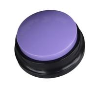 Pugermering Bouton D'enregistrement avec Fonction Vocale, Facile à Utiliser, Cadeau Amusant à Visée éducative, Générateur de Sons, violet