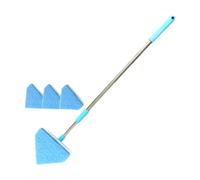 Pugermering Brosse de Nettoyage pour Réservoirs, 55-95 Cm, Manche Télescopique Long, Portable, Légère, pour Réservoirs en Verre et Réservoirs d'eau, Triangle 3 Têtes