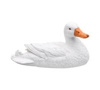 Pugermering Figurine de Canard Flottant, Sculpture de Canard Réaliste Fabriquée à La Main, Caneton Flottant Plus Vrai Que L'étang, A