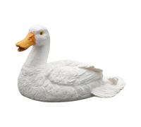 Pugermering Figurine de Canard Flottant, Sculpture de Canard Réaliste Fabriquée à La Main, Caneton Flottant Plus Vrai Que L'étang, B