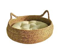 Pugermering Griffoir pour avec Coussin Amovible, Accessoires Doux, Universel, Lavable, pour Chatons, Petites et Moyennes Tailles, Blanc 35cm