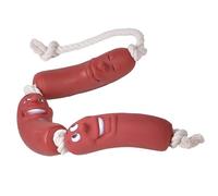 Pugermering Jouet pour Chien à Mâcher et à éduquer, en Corde de Coton, Résistant Aux Morsures, Interactif et Adapté à Différentes Tailles, Trois Sections