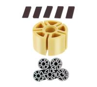 Pugermering Kit de Remplacement de 6 Pièces pour Polisseuse Pneumatique : Rotor, Pale, Hélice En Acier PP de Qualité.